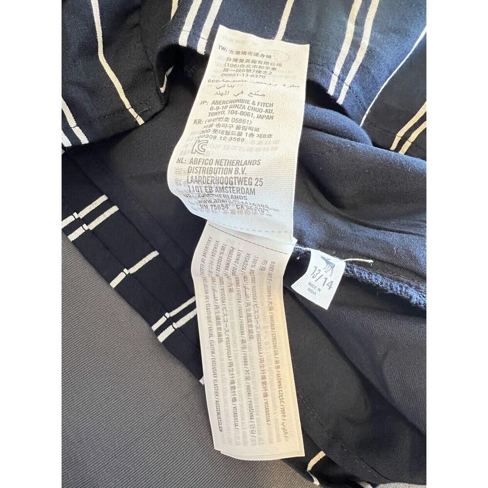 Abercrombie Kids Stripe Blue Shorts Romper Long Sleeve Girls 13/14 Excellent - Picture 3 of 8